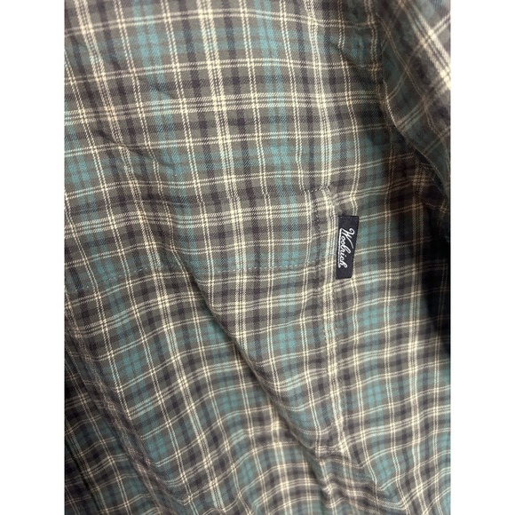 Woolrich‎ Men's Large Cotton Button Down Plaid Shirt Long Sleeve Green Vintage - Picture 4 of 7
